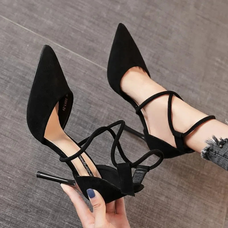 Zapatos de tacón alto de gamuza para Mujer,  tacón fino.