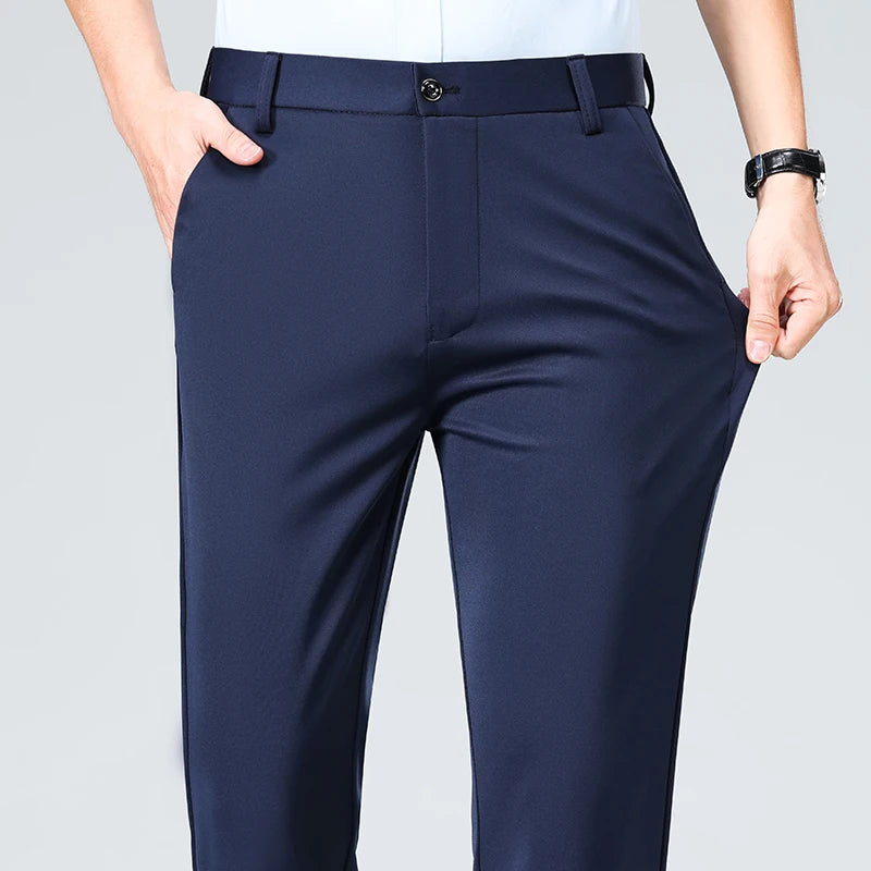 Pantalones finos para hombre: pantalones de traje, de trabajo, de calidad, de estilo business casual.