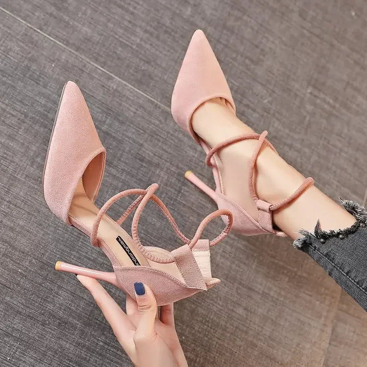 Zapatos de tacón alto de gamuza para Mujer,  tacón fino.