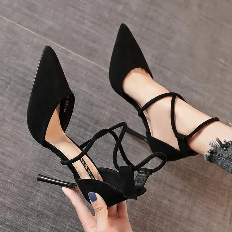 Zapatos de tacón alto de gamuza para Mujer,  tacón fino.