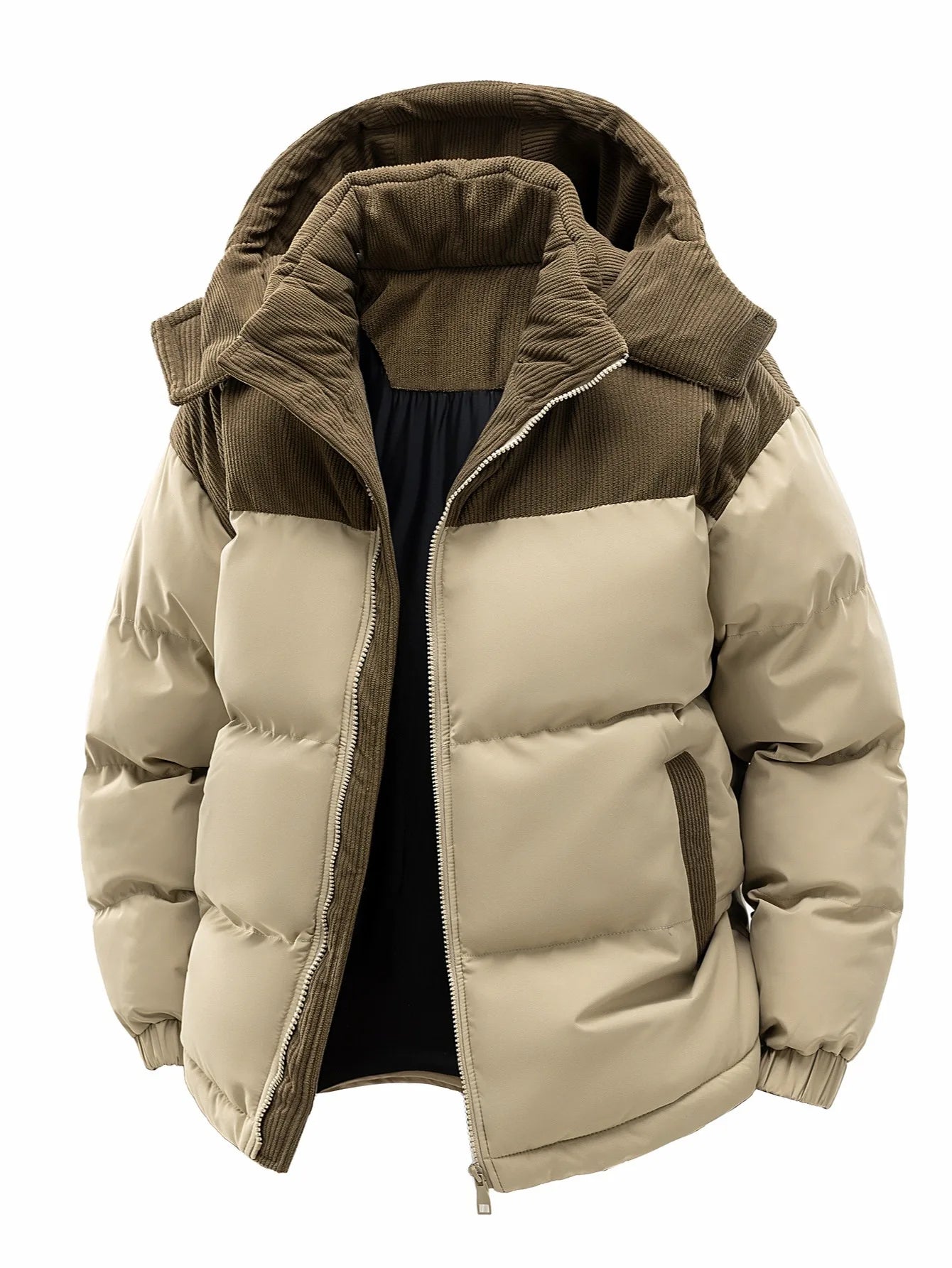 Chaqueta hombre, gruesa y cálida para el invierno, cortavientos y resistente al frío, sencilla y versátil.