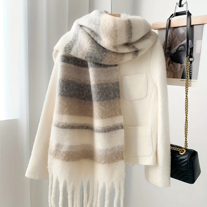 Bufandas de parejas: bufandas suaves y gruesas, nuevas bufandas grandes de invierno, cálidas y resistentes al viento y chales grandes.