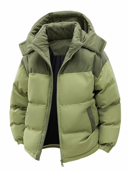 Chaqueta hombre, gruesa y cálida para el invierno, cortavientos y resistente al frío, sencilla y versátil.