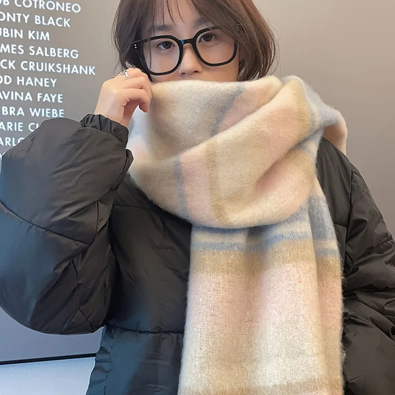 Bufandas de parejas: bufandas suaves y gruesas, nuevas bufandas grandes de invierno, cálidas y resistentes al viento y chales grandes.