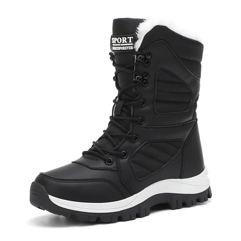 Botas de nieve de invierno para mujer, botines altos impermeables, botas gruesas y cálidas para la nieve 2026.