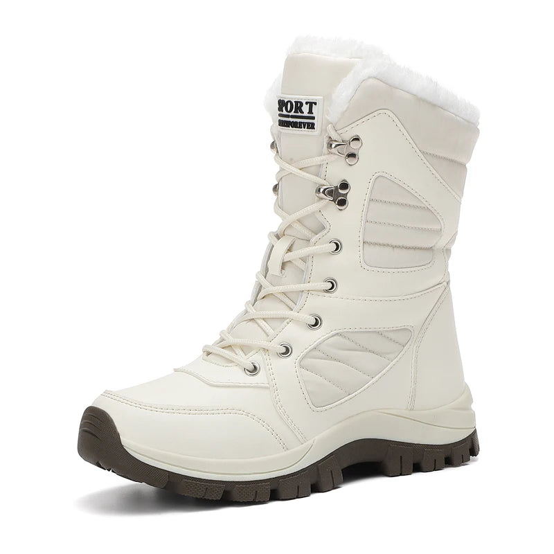 Botas de nieve de invierno para mujer, botines altos impermeables, botas gruesas y cálidas para la nieve 2026.